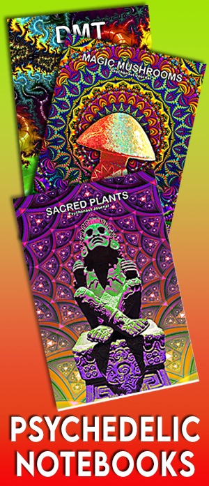 catálogo de cuadernos PSYCHEDELIC+NOTEBOOKS en amazon